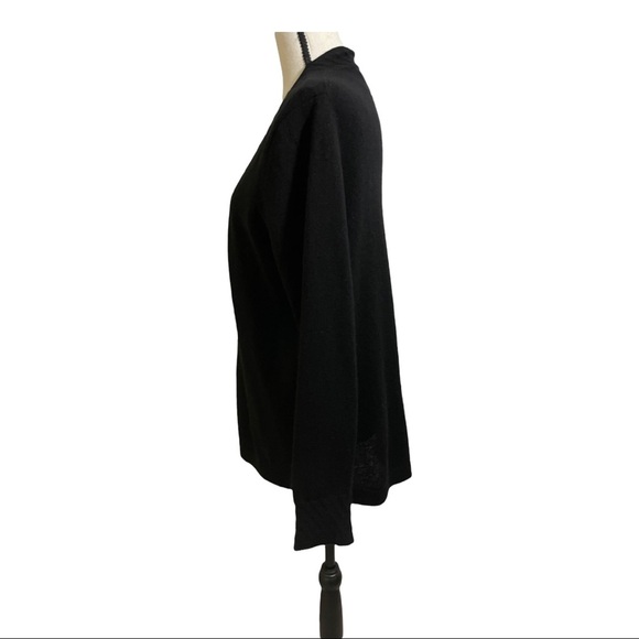 Cashmere charter club luxury open front cardigan black. Size medium cashmere - Picture 8 of 12